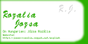 rozalia jozsa business card